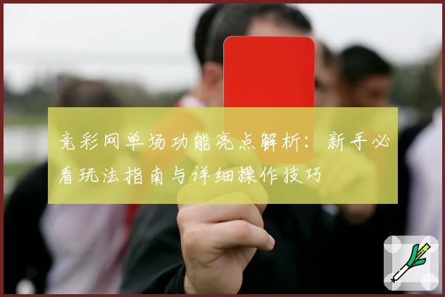 竞彩网单场功能亮点解析：新手必看玩法指南与详细操作技巧